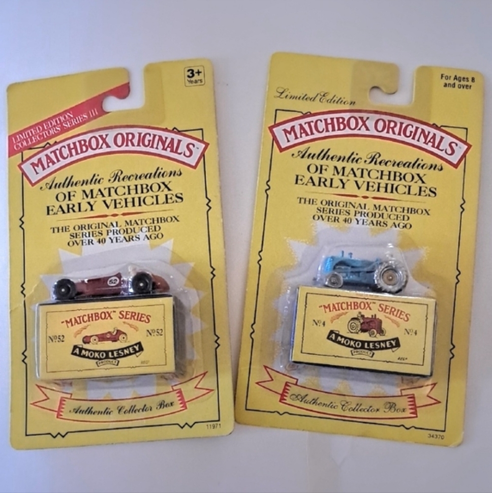 Matchbox Originals Recreations Blue Massey Harris Tractor 1948 Maserati Racecar